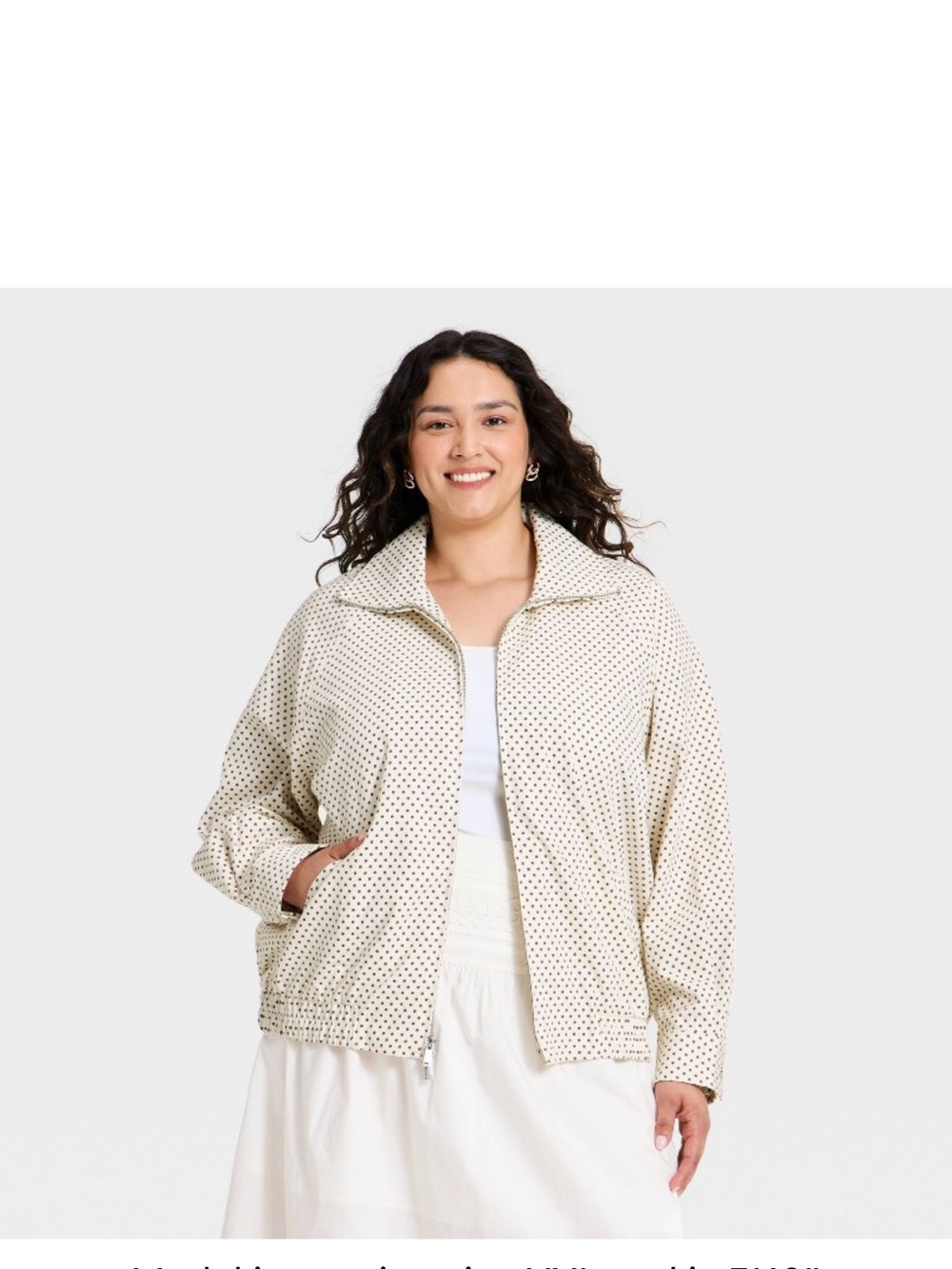 a new day Cream Polka Dot Bomber Jacket